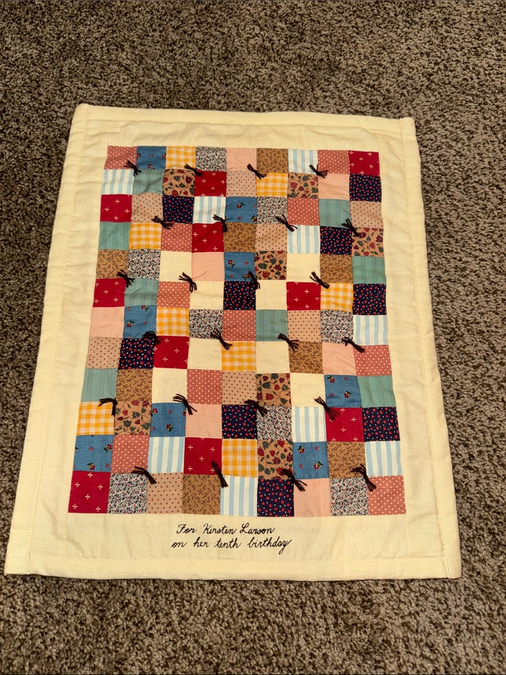Pleasant Company Kirsten‘s quilt from American Girl, vintage 1994